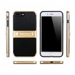 Wholesale iPhone 7 Slim Fit Kickstand Hybrid Case (Black)